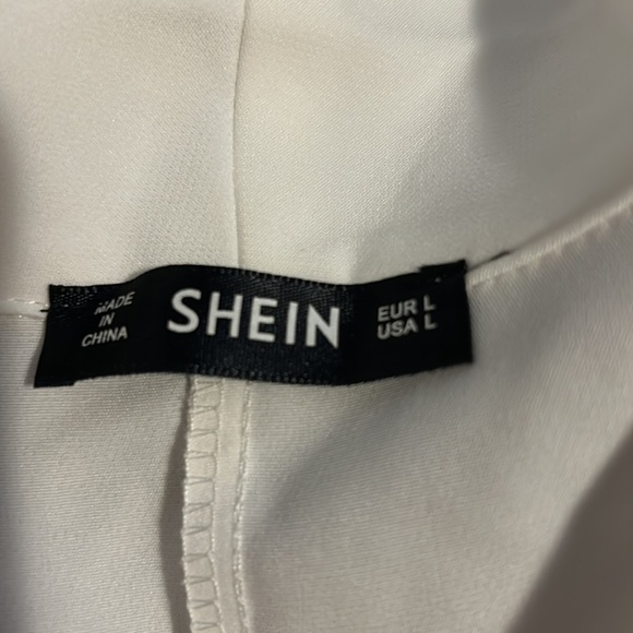 Shein Vest white womens sleeveless long blazer - size large - Picture 3 of 6